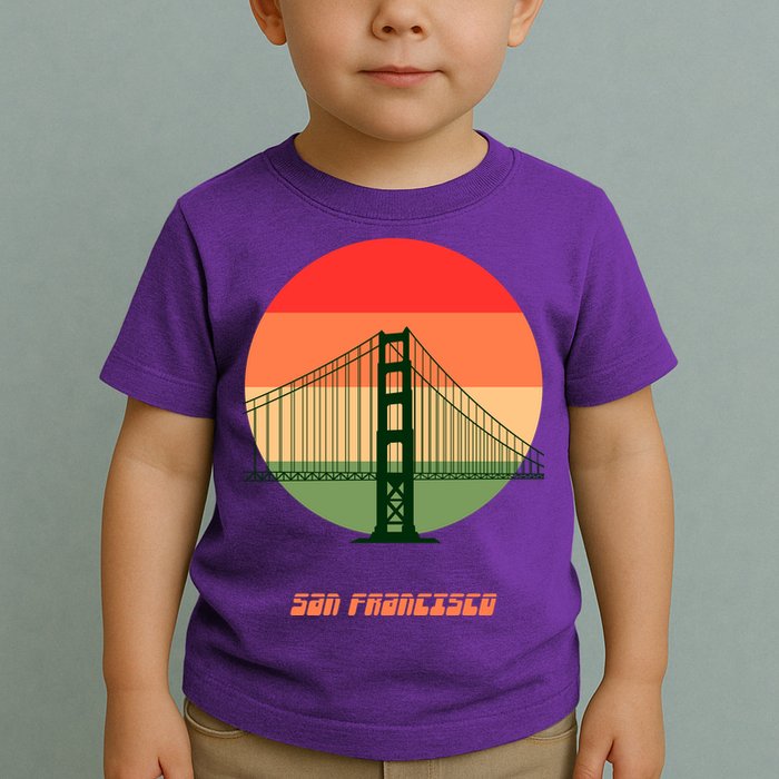 Retro Sun San Francisco Toddler T-Shirt