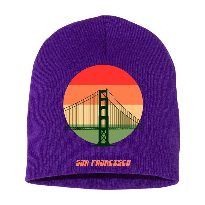 Retro Sun San Francisco Short Acrylic Beanie