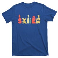 Retro Snow Skiing Ski Sports Gift Vintage Skiier Snow Skiing Gift T-Shirt