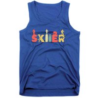 Retro Snow Skiing Ski Sports Gift Vintage Skiier Snow Skiing Gift Tank Top