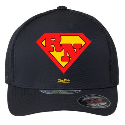 Rn Superhero Super Rn Super Nurse Great Gift Flexfit Unipanel Trucker Cap