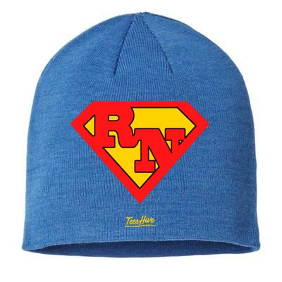 Rn Superhero Super Rn Super Nurse Great Gift Sustainable Beanie