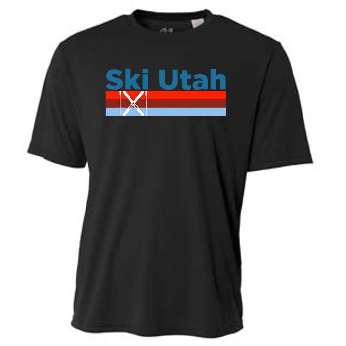 Retro Snow Ski Ski Utah Cooling Performance Crew T-Shirt