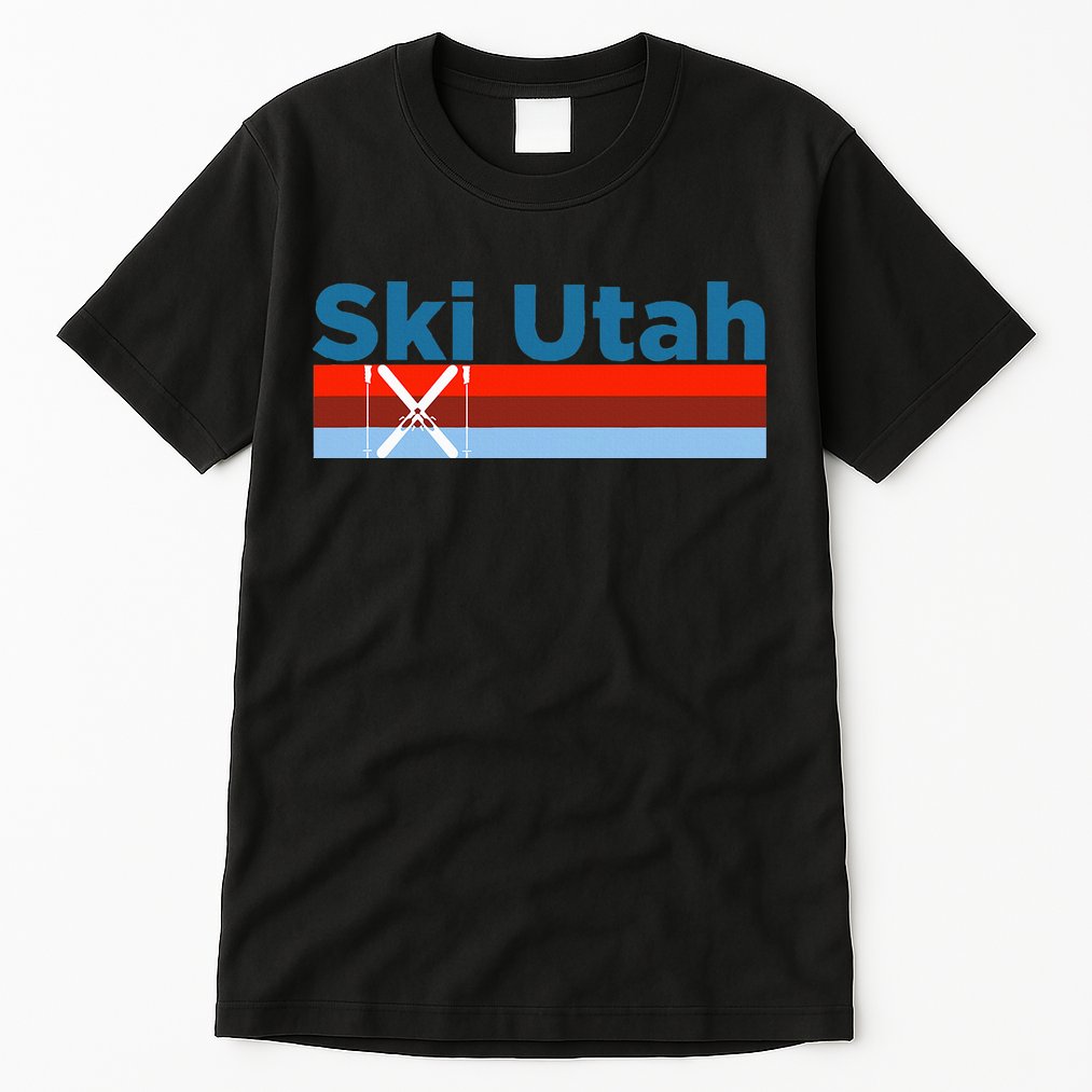 Retro Snow Ski Ski Utah Tall T-Shirt