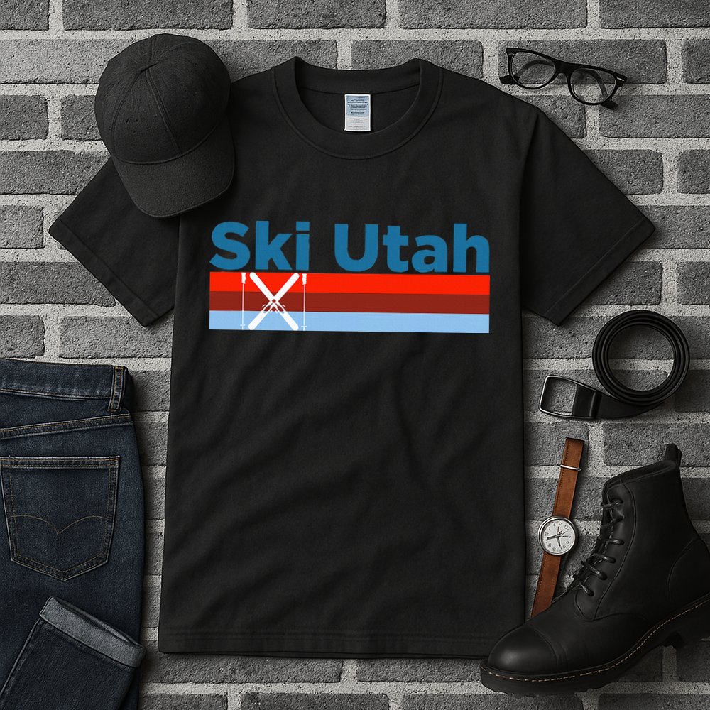 Retro Snow Ski Ski Utah Tall T-Shirt
