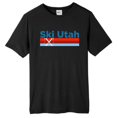 Retro Snow Ski Ski Utah Tall Fusion ChromaSoft Performance T-Shirt