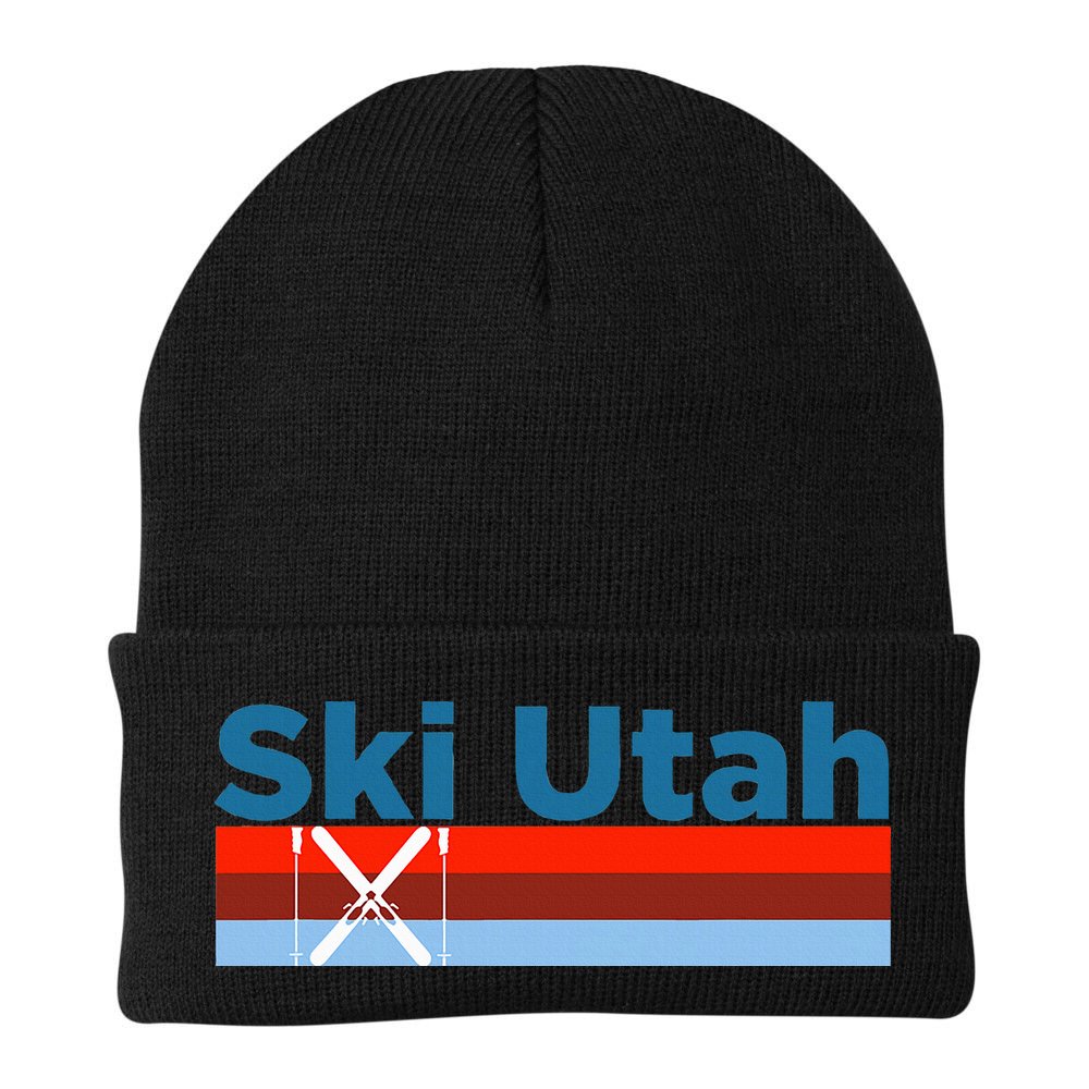 Retro Snow Ski Ski Utah Beanie