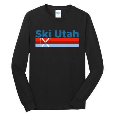 Retro Snow Ski Ski Utah Tall Long Sleeve T-Shirt