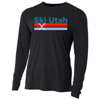 Retro Snow Ski Ski Utah Cooling Performance Long Sleeve Crew