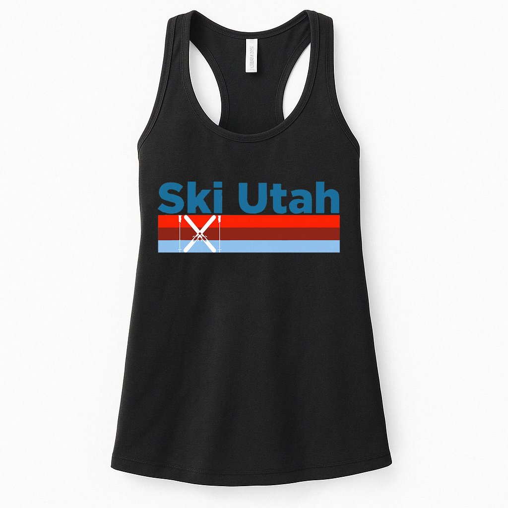 Retro Snow Ski Ski Utah Womens Tank Top