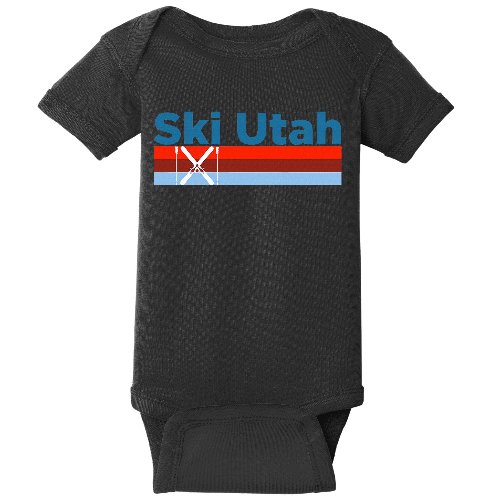 Retro Snow Ski Ski Utah Baby Bodysuit