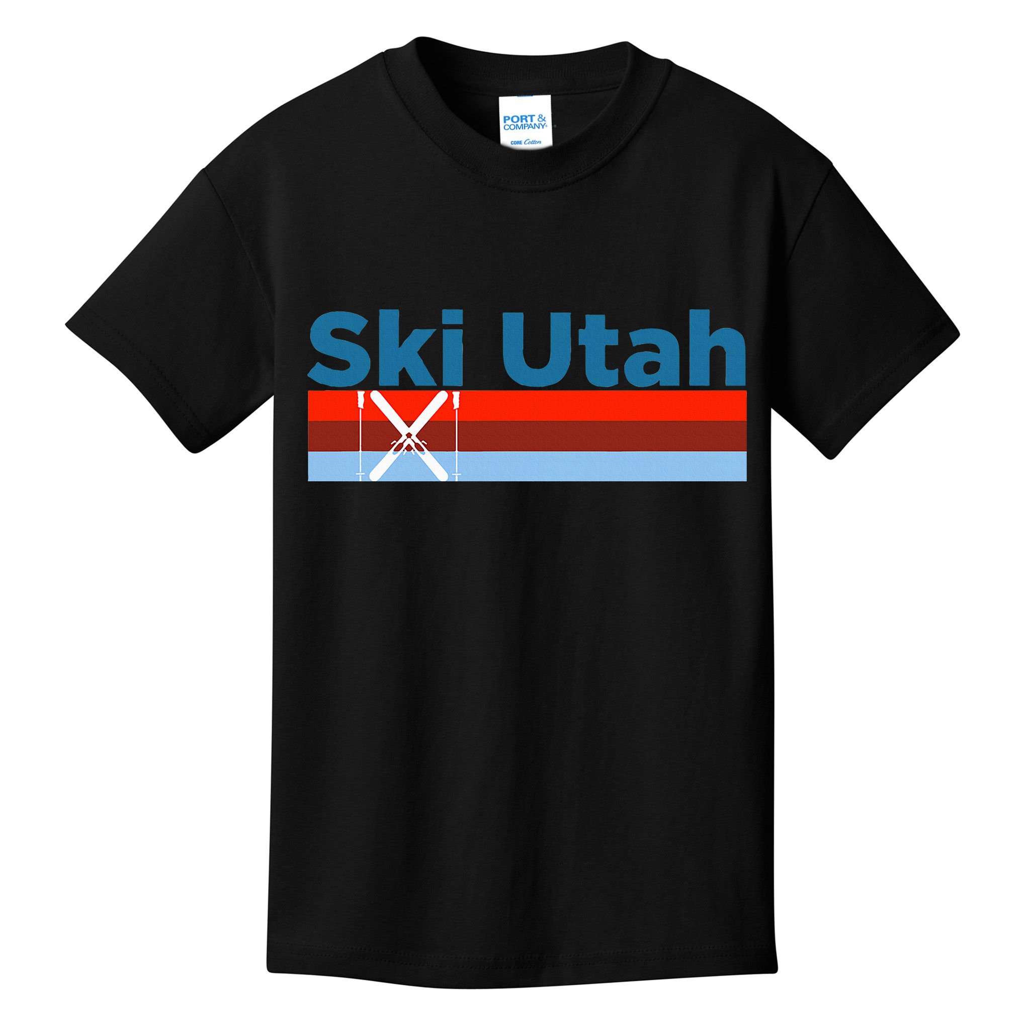Retro Snow Ski Ski Utah Kids T-Shirt