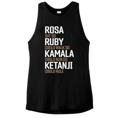 Rosa Sat So Ruby Walk So Kamala Run So Ketanji Rule KBJ Ladies PosiCharge Tri-Blend Wicking Tank