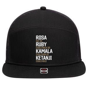 Rosa Sat So Ruby Walk So Kamala Run So Ketanji Rule KBJ 7 Panel Mesh Trucker Snapback Hat