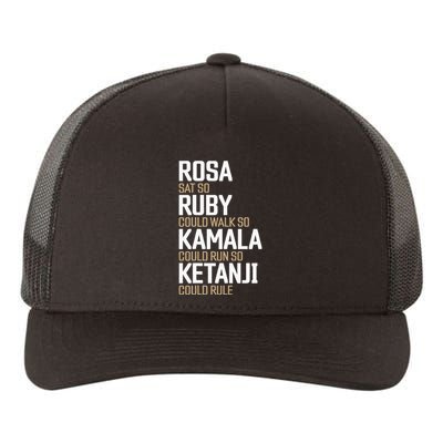 Rosa Sat So Ruby Walk So Kamala Run So Ketanji Rule KBJ Yupoong Adult 5-Panel Trucker Hat