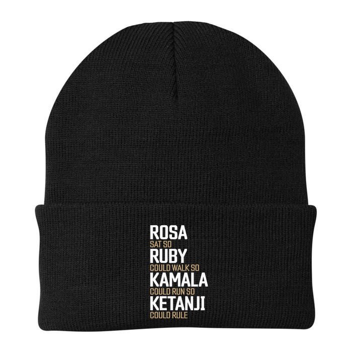 Rosa Sat So Ruby Walk So Kamala Run So Ketanji Rule KBJ Beanie