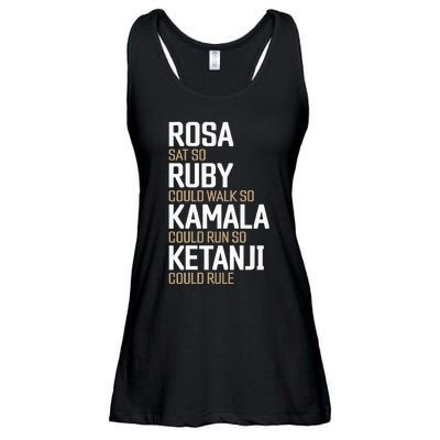 Rosa Sat So Ruby Walk So Kamala Run So Ketanji Rule KBJ Ladies Essential Flowy Tank