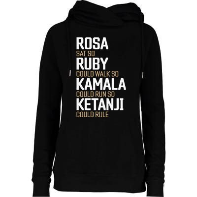 Rosa Sat So Ruby Walk So Kamala Run So Ketanji Rule KBJ Womens Funnel Neck Pullover Hood