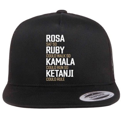 Rosa Sat So Ruby Walk So Kamala Run So Ketanji Rule KBJ Flatbill Hat