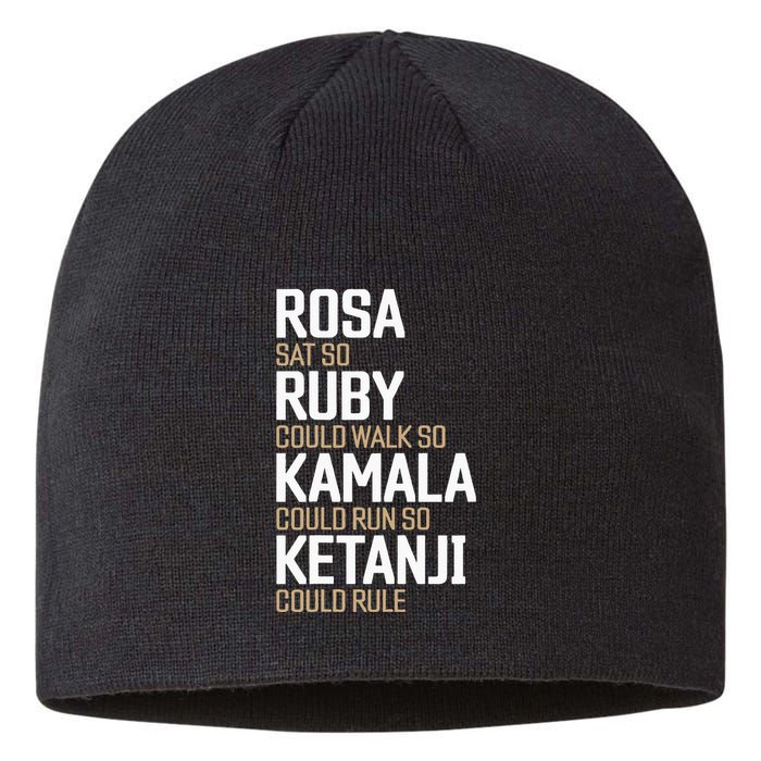 Rosa Sat So Ruby Walk So Kamala Run So Ketanji Rule KBJ Sustainable Beanie