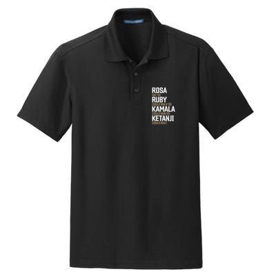 Rosa Sat So Ruby Walk So Kamala Run So Ketanji Rule KBJ Dry Zone Grid Polo