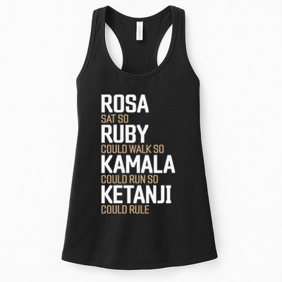 Rosa Sat So Ruby Walk So Kamala Run So Ketanji Rule KBJ Womens Tank Top
