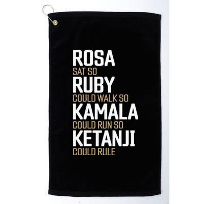 Rosa Sat So Ruby Walk So Kamala Run So Ketanji Rule KBJ Platinum Collection Golf Towel