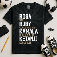 Rosa Sat So Ruby Walk So Kamala Run So Ketanji Rule KBJ Kids Tie-Dye T-Shirt