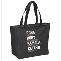 Rosa Sat So Ruby Walk So Kamala Run So Ketanji Rule KBJ Zip Tote Bag