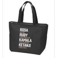 Rosa Sat So Ruby Walk So Kamala Run So Ketanji Rule KBJ Zip Tote Bag