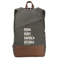 Rosa Sat So Ruby Walk So Kamala Run So Ketanji Rule KBJ Cotton Canvas Backpack