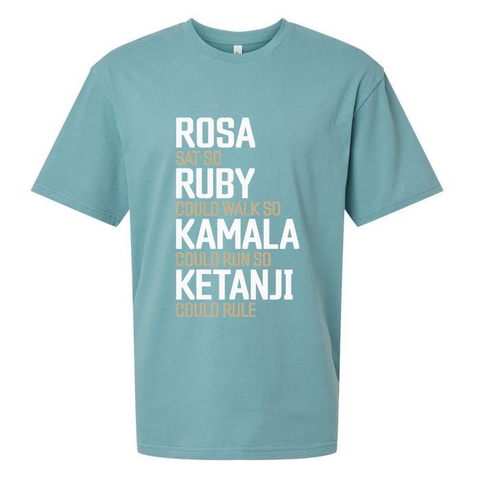 Rosa Sat So Ruby Walk So Kamala Run So Ketanji Rule KBJ Sueded Cloud Jersey T-Shirt