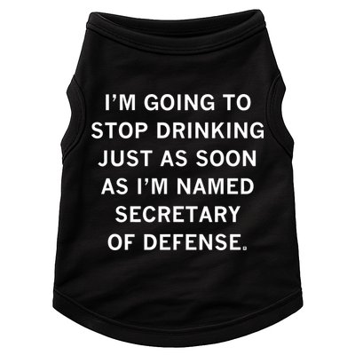 Raygun Store Secretary Of Defense Drinking Doggie Tank