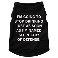 Raygun Store Secretary Of Defense Drinking Doggie Tank
