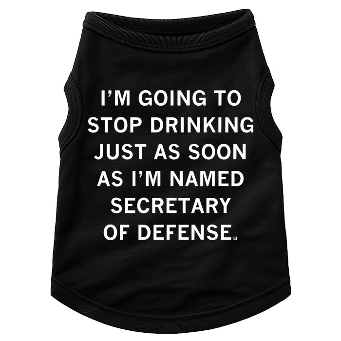 Raygun Store Secretary Of Defense Drinking Doggie Tank