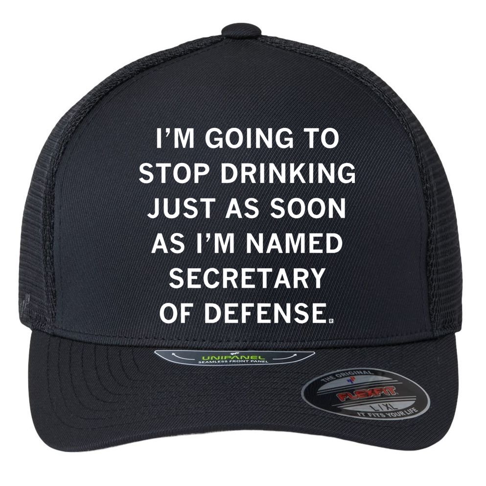 Raygun Store Secretary Of Defense Drinking Flexfit Unipanel Trucker Cap