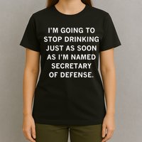 Raygun Store Secretary Of Defense Drinking T-Shirt
