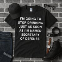 Raygun Store Secretary Of Defense Drinking Tall T-Shirt