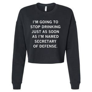 Raygun Store Secretary Of Defense Drinking Cropped Pullover Crew