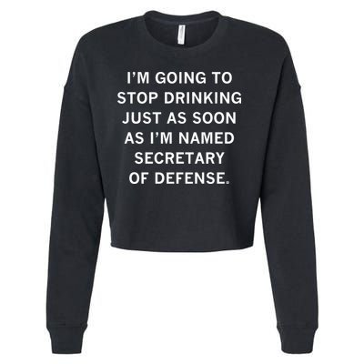 Raygun Store Secretary Of Defense Drinking Cropped Pullover Crew