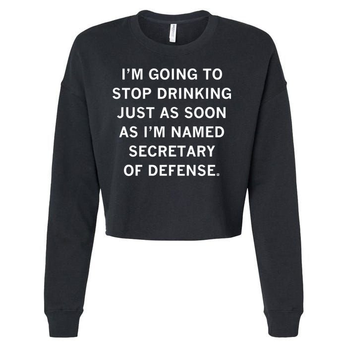 Raygun Store Secretary Of Defense Drinking Cropped Pullover Crew
