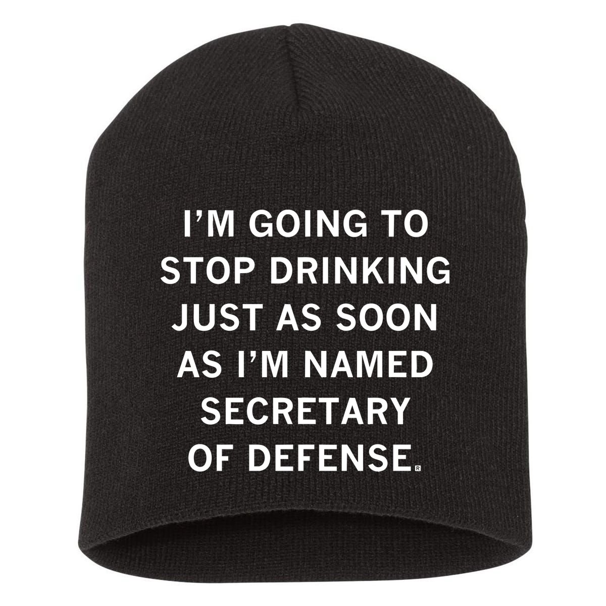Raygun Store Secretary Of Defense Drinking Short Acrylic Beanie