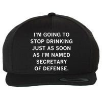 Raygun Store Secretary Of Defense Drinking Wool Snapback Cap