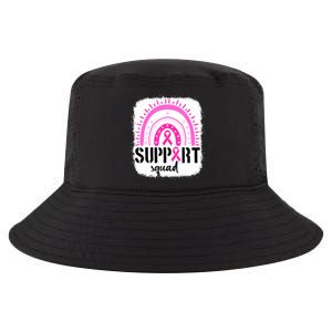 Rainbow Support Squad Breast Cancer Awareness Survivor Pink Ribbon Cool Comfort Performance Bucket Hat