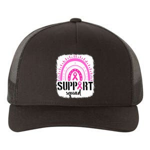 Rainbow Support Squad Breast Cancer Awareness Survivor Pink Ribbon Yupoong Adult 5-Panel Trucker Hat