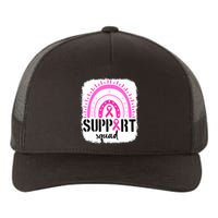 Rainbow Support Squad Breast Cancer Awareness Survivor Pink Ribbon Yupoong Adult 5-Panel Trucker Hat