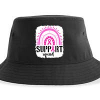 Rainbow Support Squad Breast Cancer Awareness Survivor Pink Ribbon Sustainable Bucket Hat