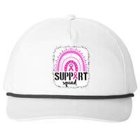 Rainbow Support Squad Breast Cancer Awareness Survivor Pink Ribbon Snapback Five-Panel Rope Hat