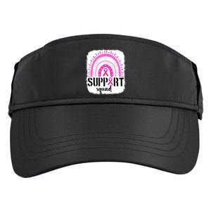 Rainbow Support Squad Breast Cancer Awareness Survivor Pink Ribbon Adult Drive Performance Visor