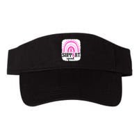 Rainbow Support Squad Breast Cancer Awareness Survivor Pink Ribbon Valucap Bio-Washed Visor